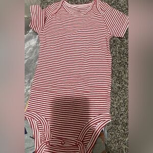 18pcs Red and White Striped Kids One Piece
